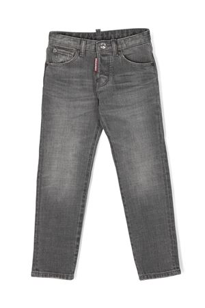 Ash grey stretch-cotton denim jeans DSQUARED KIDS | DQ0731D0A4NDQ02